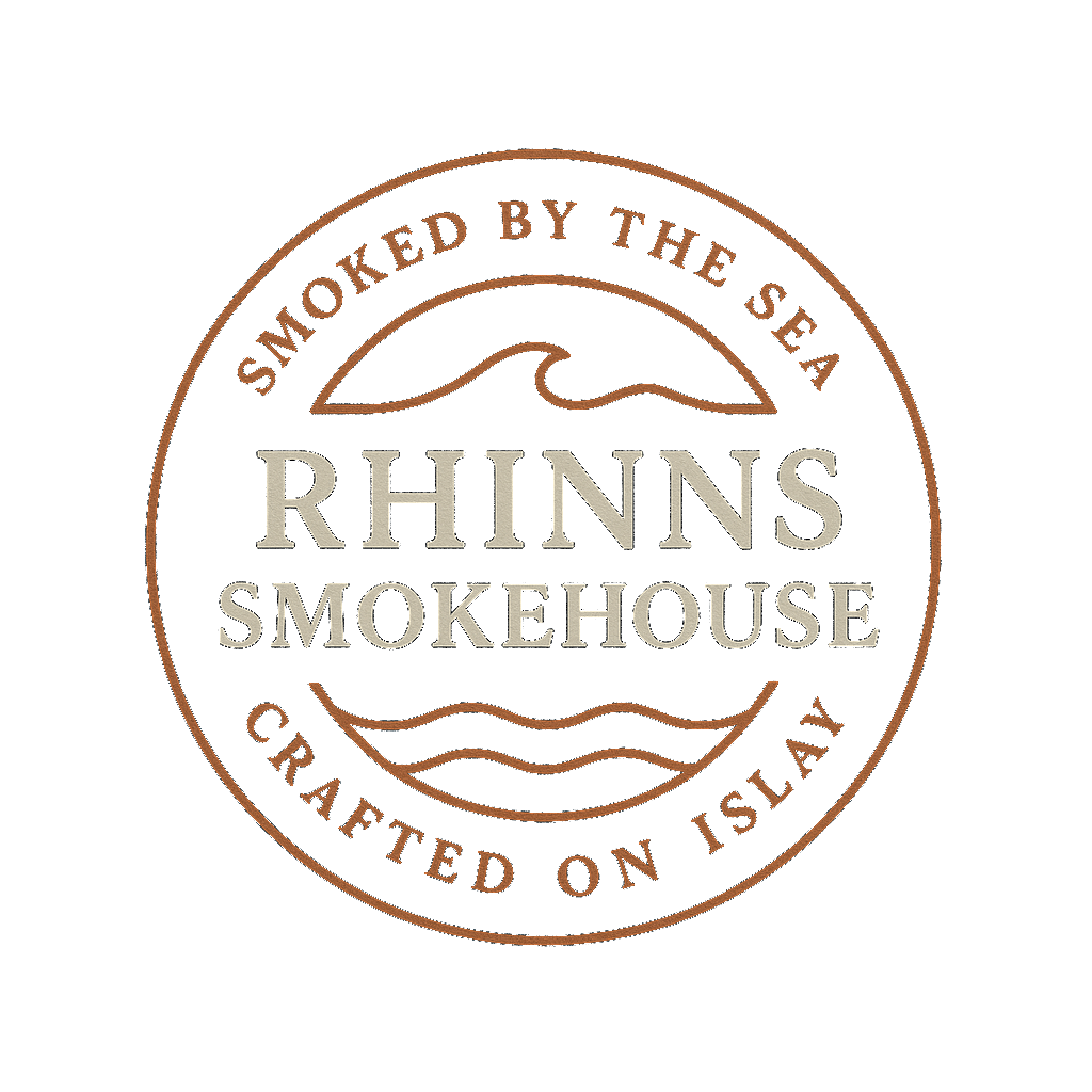 Rhinns Smokehouse logo – artisan smoked salmon from Islay